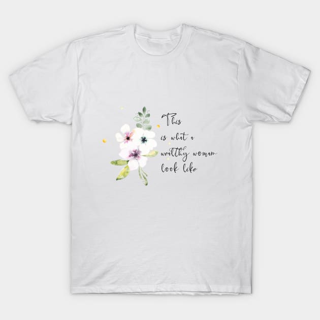 Wealthy Woman Affirmation T-Shirt by Anines Atelier